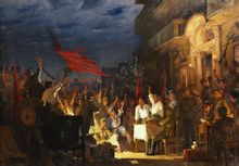 1 agosto Nanchang Rivolta: pittura a olio Mo Pu