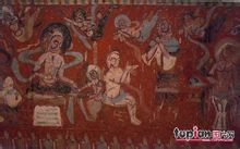 Bunsen Figura Dunhuang affreschi re morto adiacenti