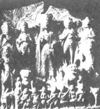 Chengdu monastero statue di pietra