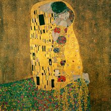 Bacio: pittura a olio Gustav Klimt